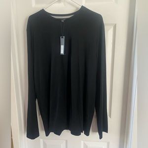 Banana Republic luxury touch long sleeve shirt black XL new, with a tag